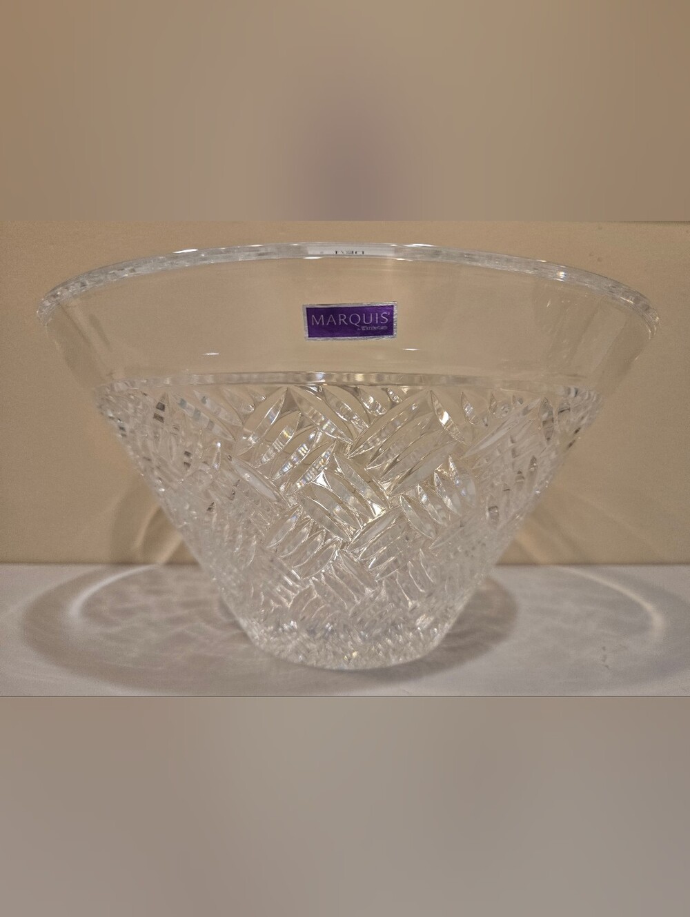 Waterford Marquis Cut Crystal Bowl - Purple Label, Clear Crystal